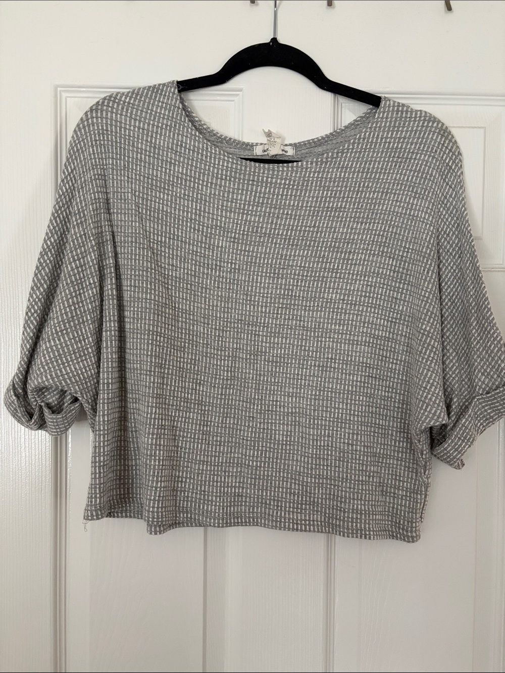 Cropped Boutique Waffle Knit Tee sz L
